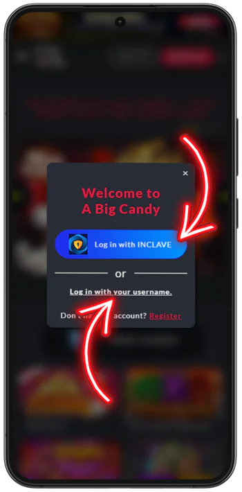 A Big Candy Casino Our first prompt, showing you a pair of options