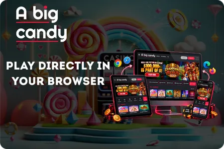 Casino website open on multiple devices.