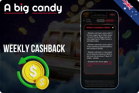 Big Candy Casino weekly cashback